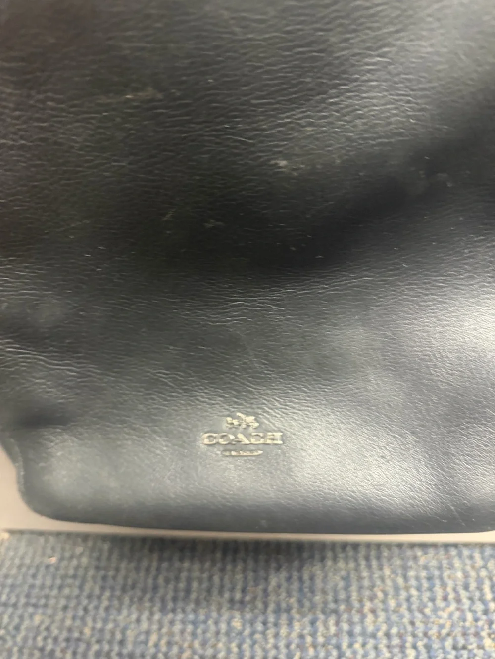 Coach Black  Leather Shoulder Bag